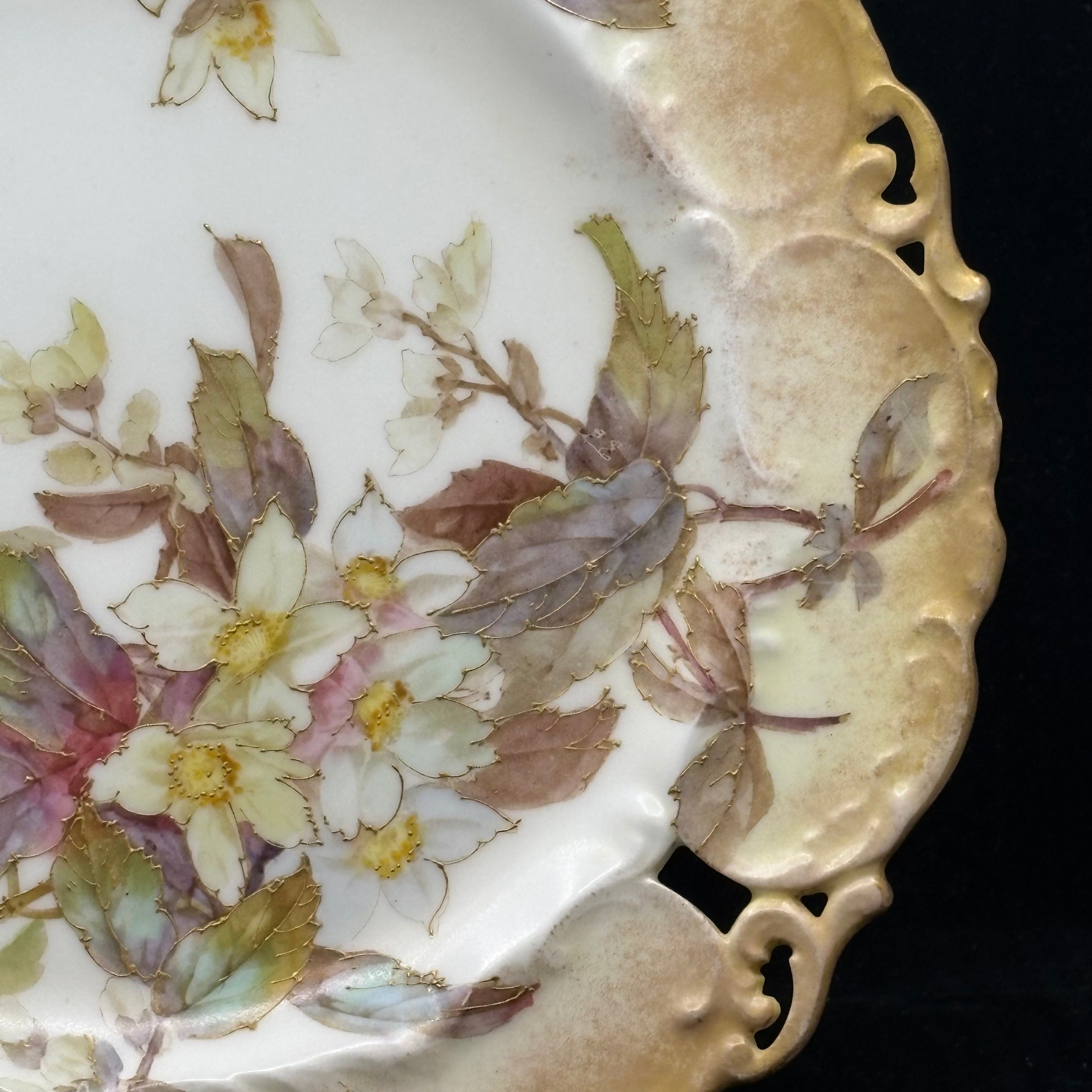 Doulton Burslem Floral Plate C. 1885