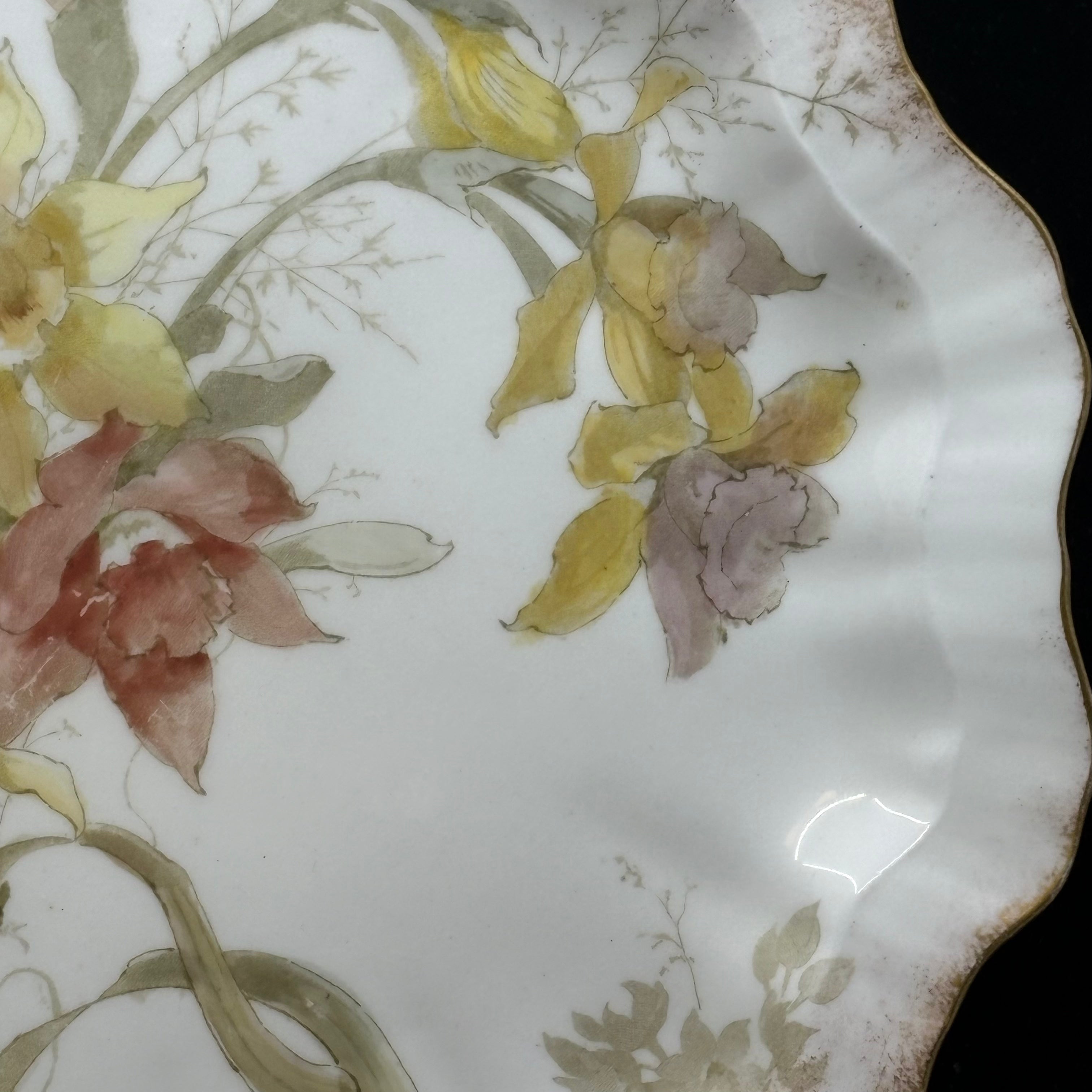 Doulton Burslem Floral Plate C. 1885