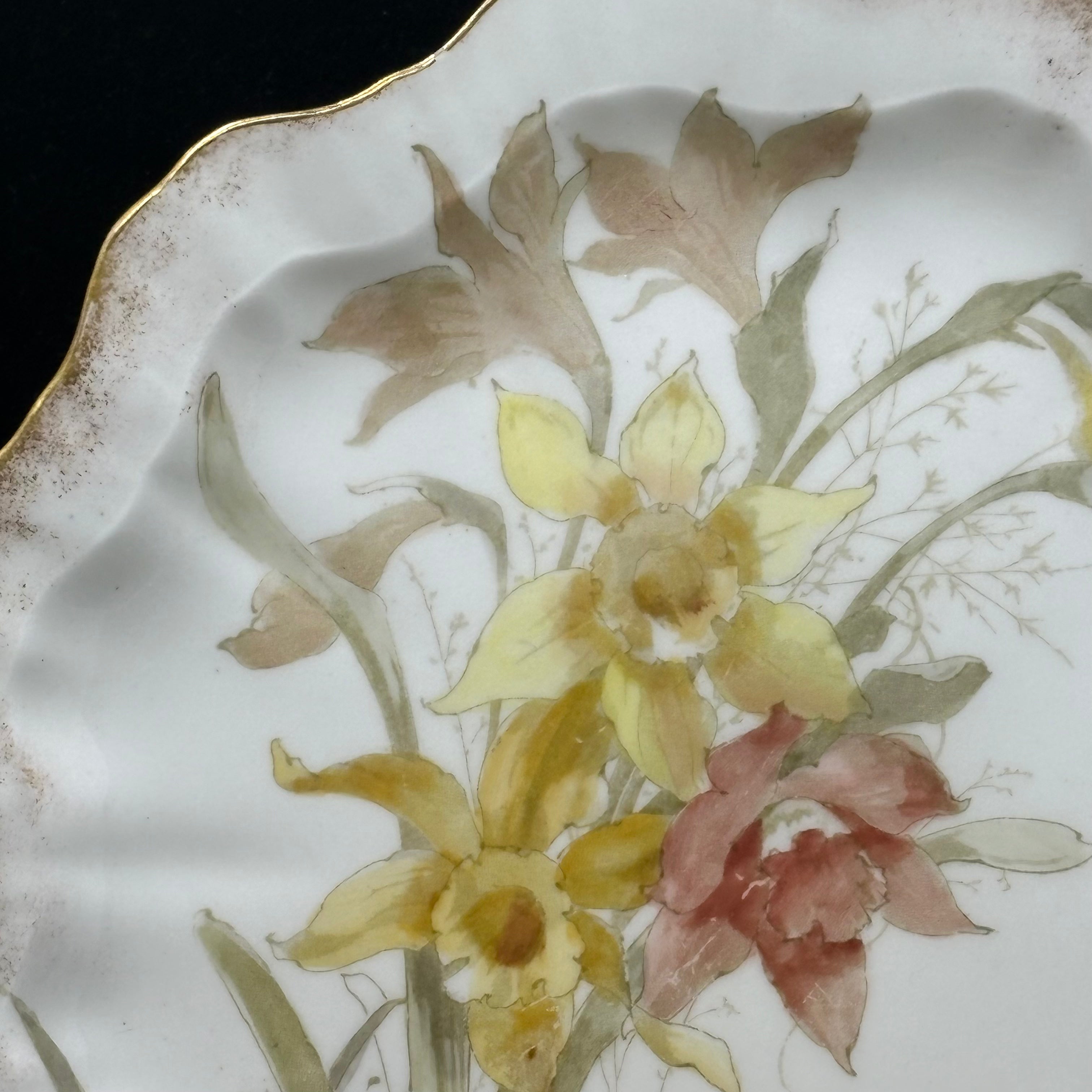 Doulton Burslem Floral Plate C. 1885