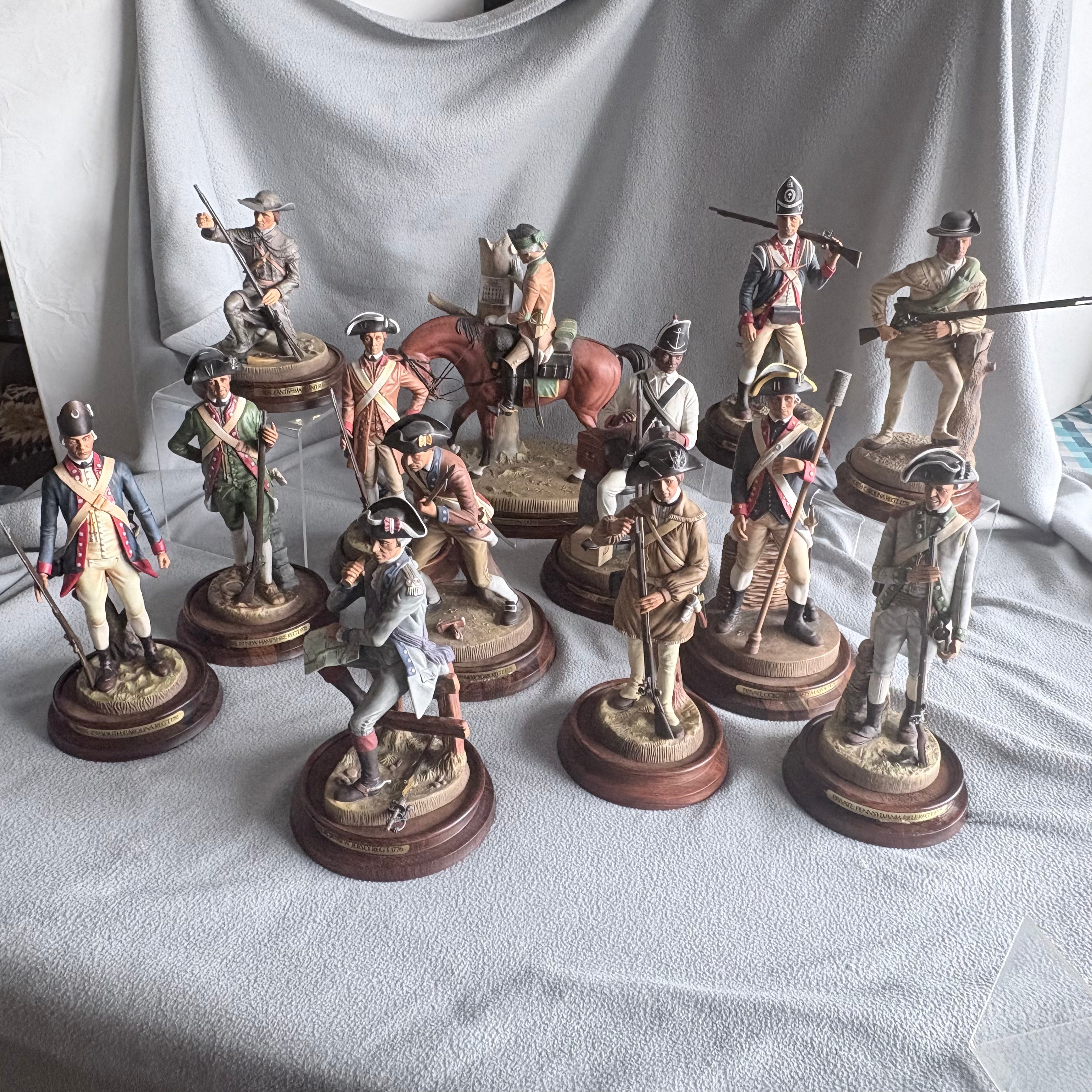 Royal Doulton Soldiers of the Revolution Complete Set 13 Figures Edition 59/350 with COA.- William Cross
