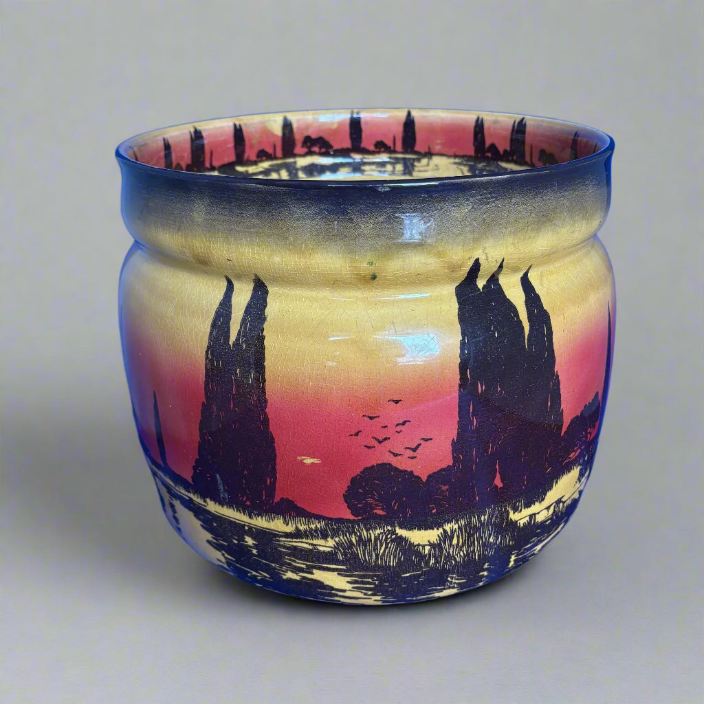 Royal Doulton Jardniere Poplars at Sunset