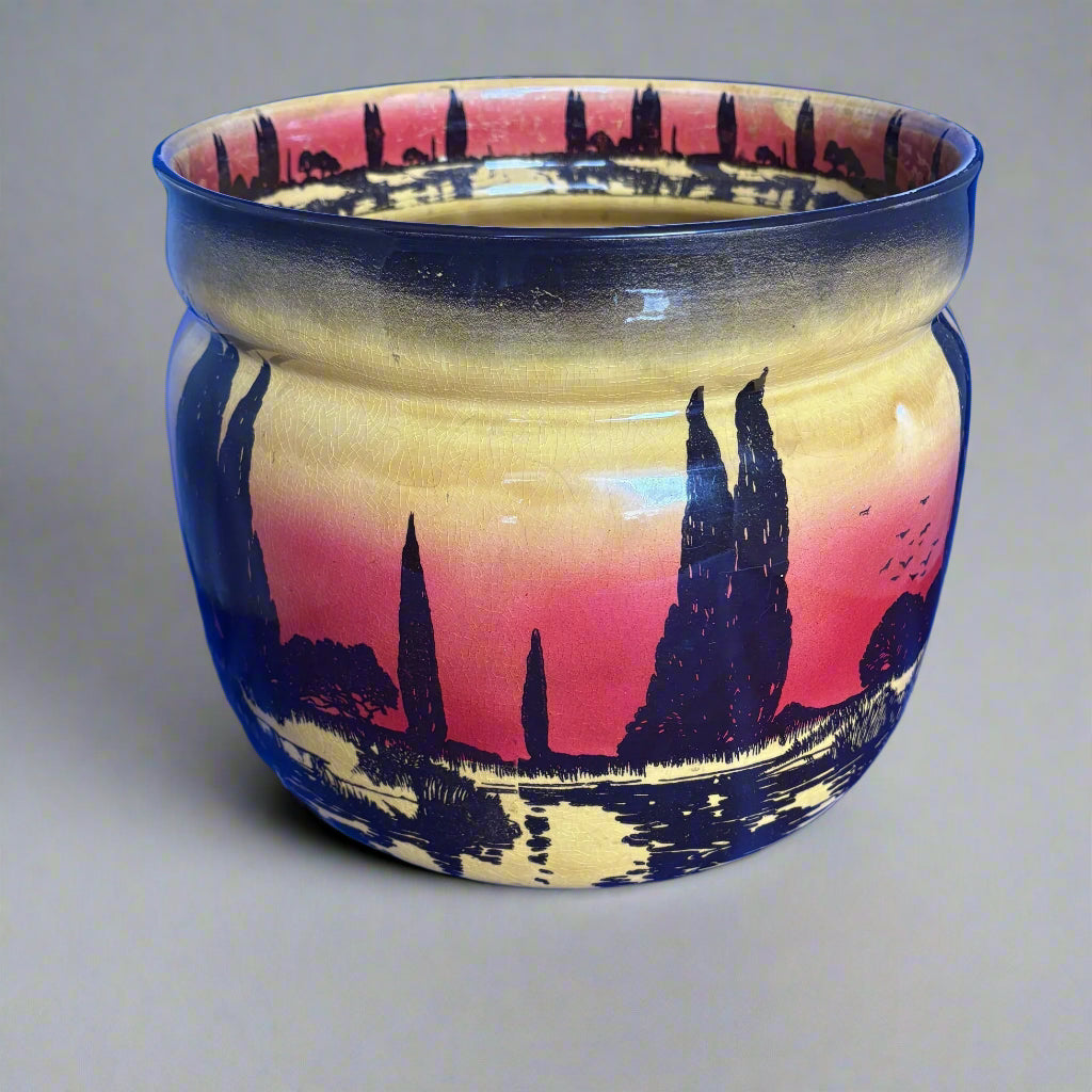Royal Doulton Jardniere Poplars at Sunset