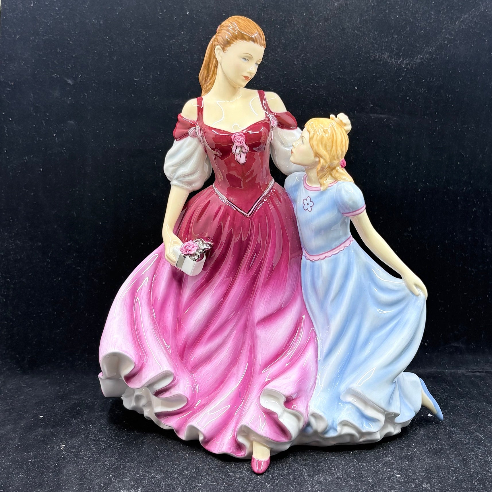 royal doulton figurines pink dress Royal Doulton Figurine Enduring Love HN5691