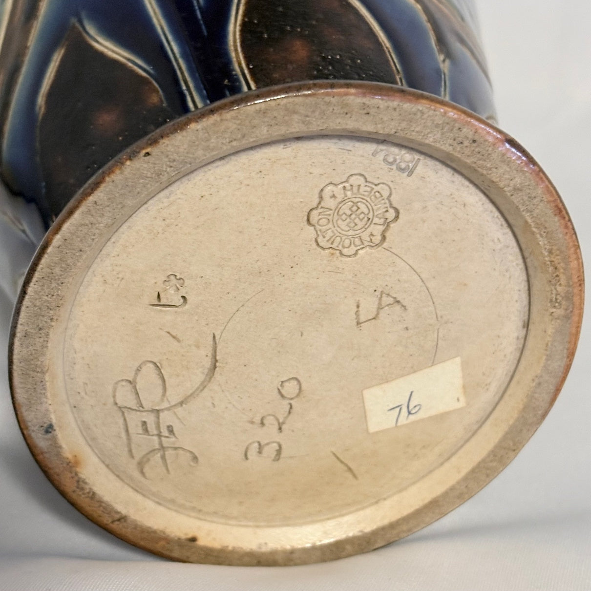 Royal Doulton Lambeth Florence Barlow Bird Vase -Signature