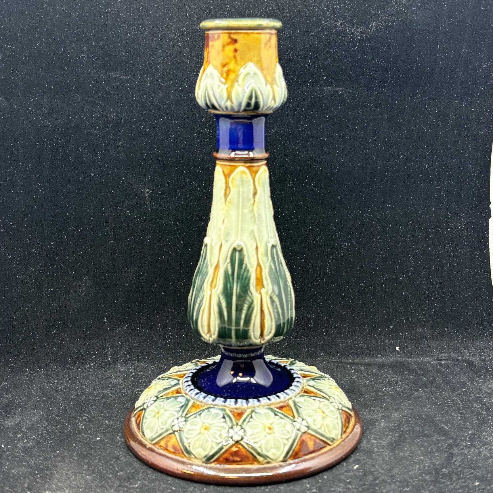 Royal Doulton Lambeth Art Nouveau Candlestick