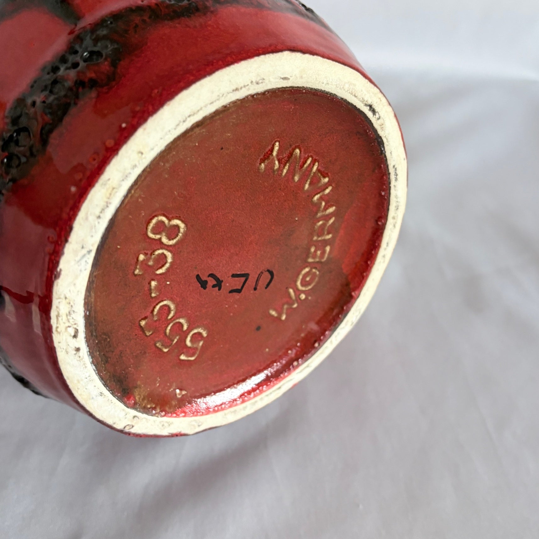 West German Art Pottery Spide Vase 38cm - William Cross