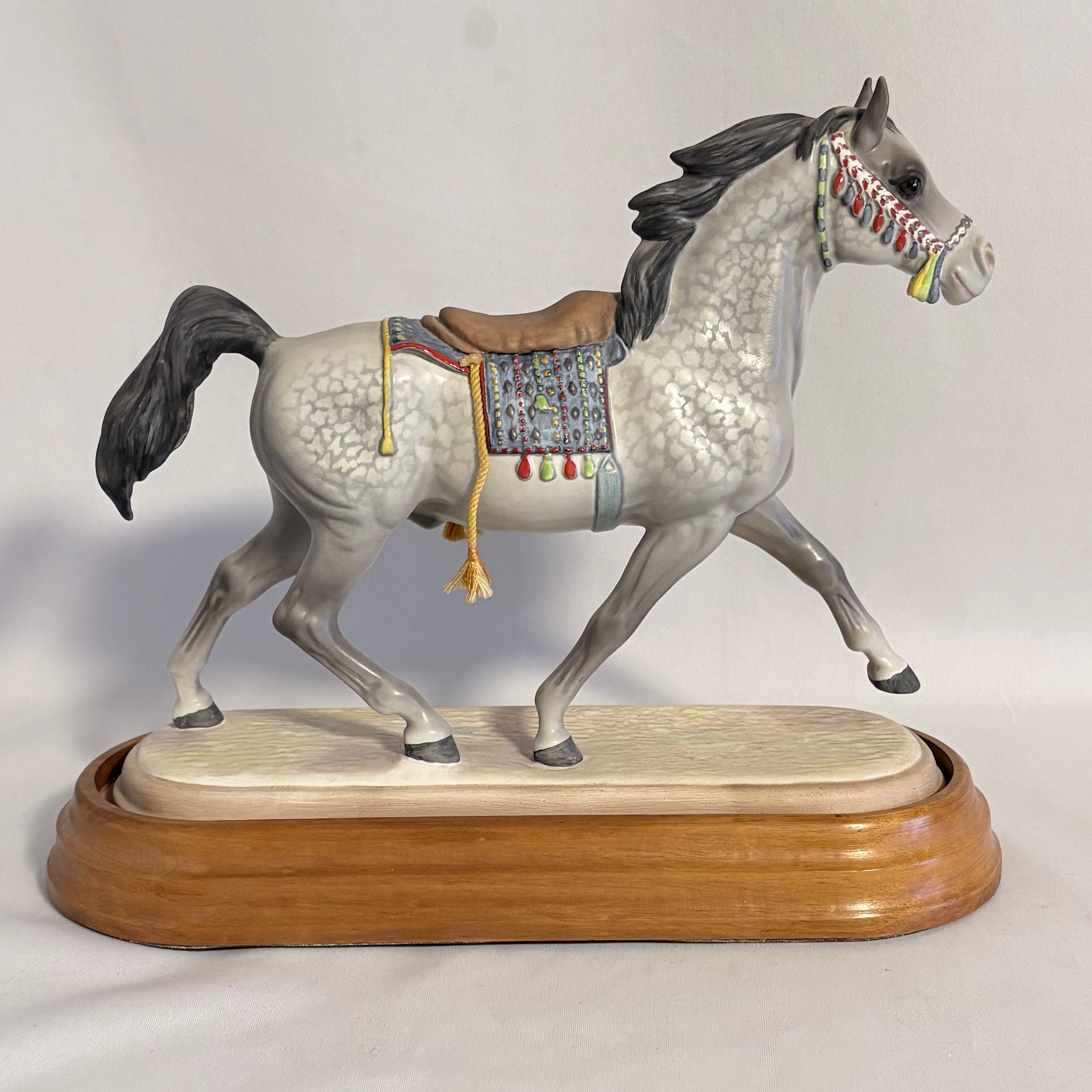 Beswick Arab Stallion with Saddle Model 2269 Dapple Grey Gloss 1970–1975