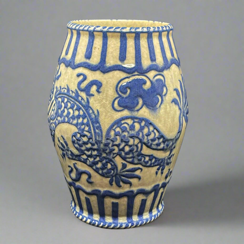 Charlotte Rhead Blue Dragon Vase - William Cross