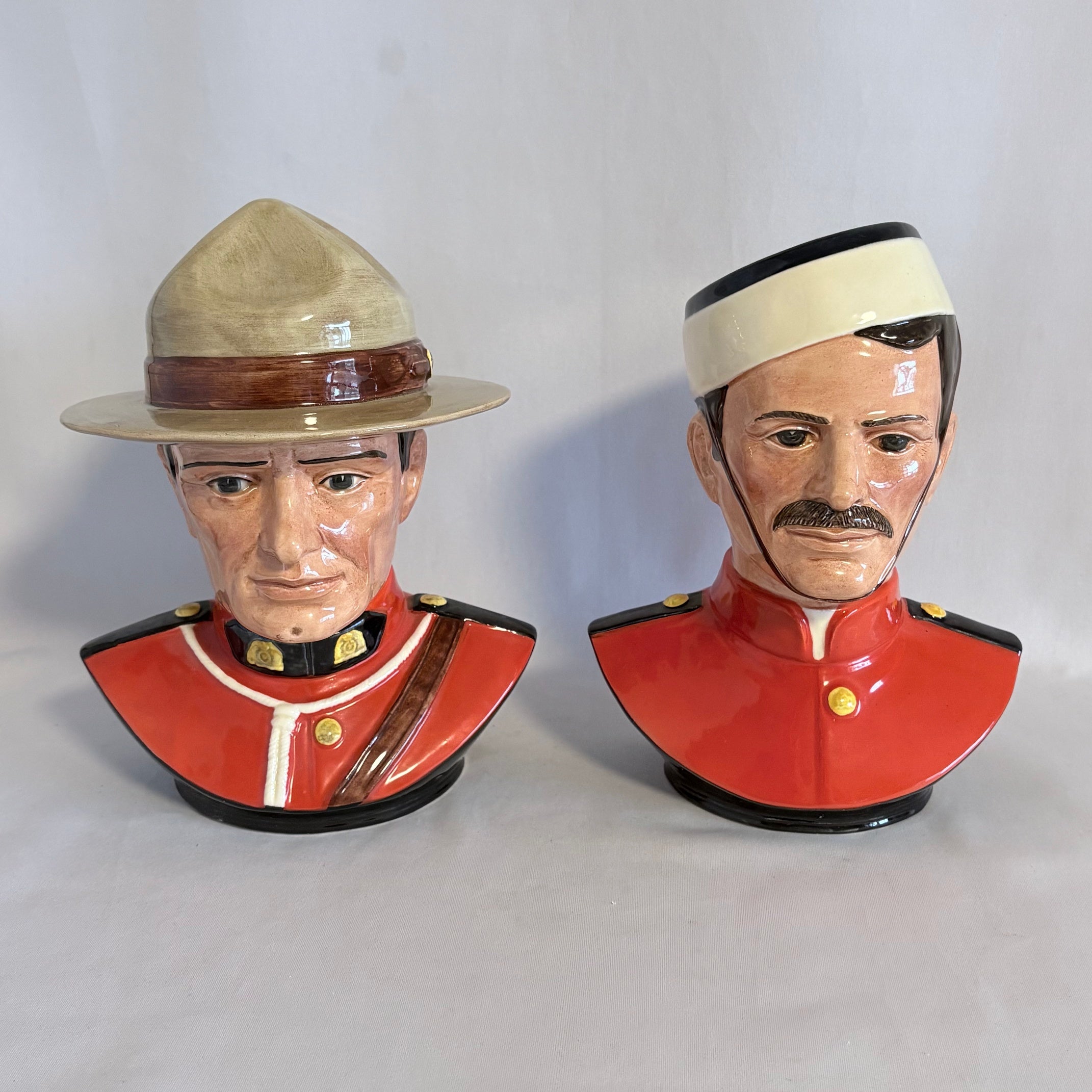 Royal Doulton Figurine RCMP Bust -Pair - William Cross