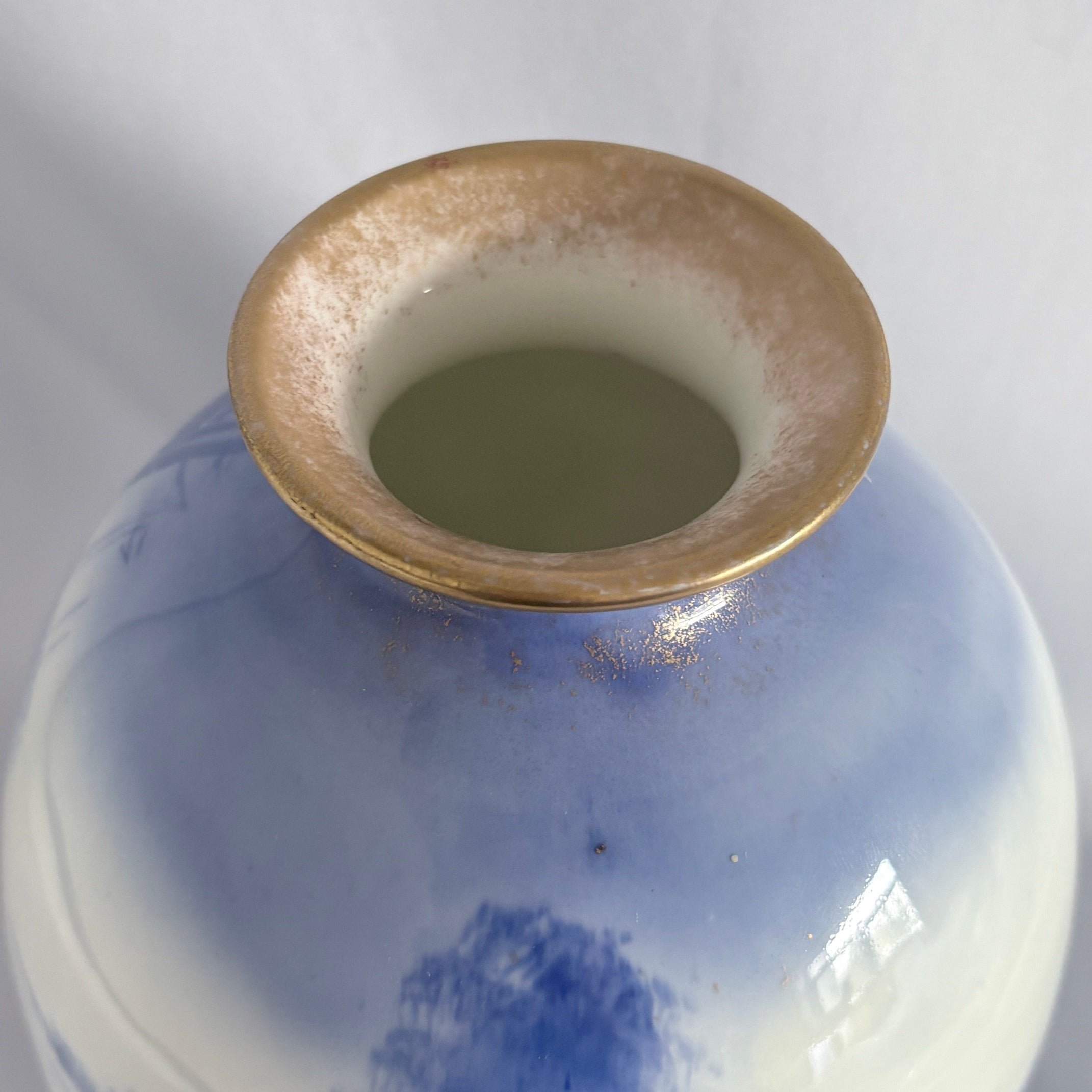 Royal Doulton Burslem Hand-Painted Vase — Winter Figure Scene, c.1930