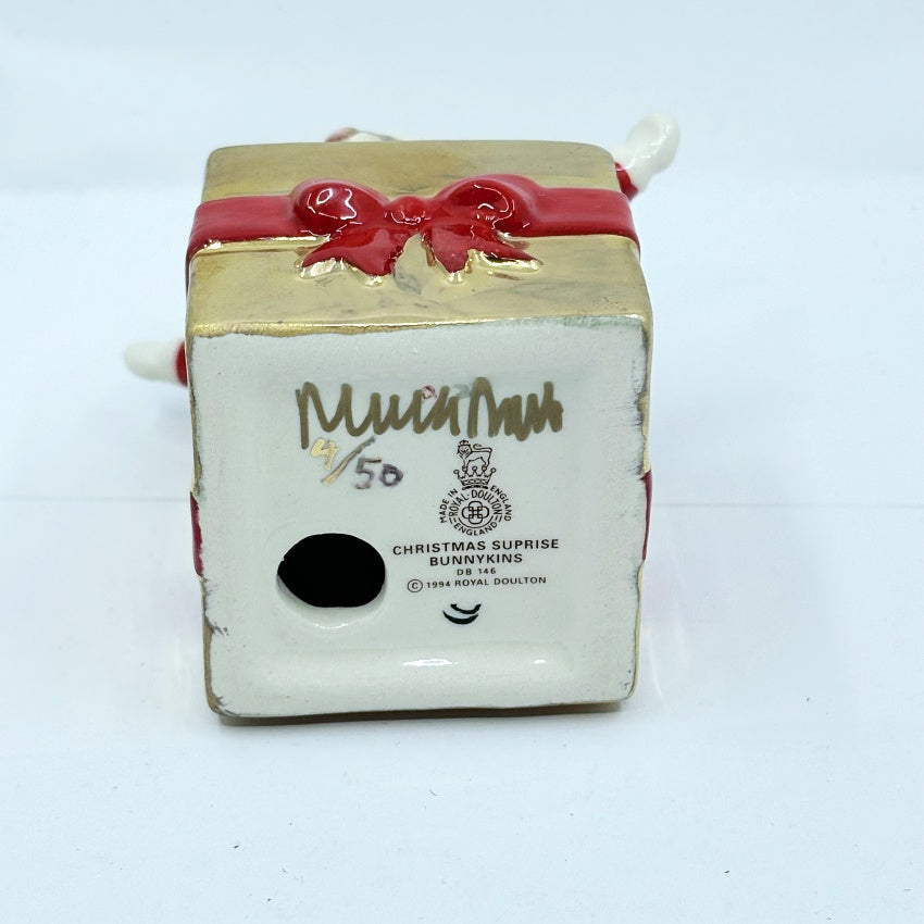 Royal Doulton Bunnykins Christmas Surprise DB146 – Ltd Ed 50/4