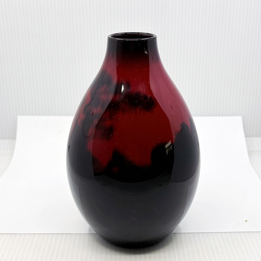 Royal Doulton Flambé Handpainted Draft Horses Vase