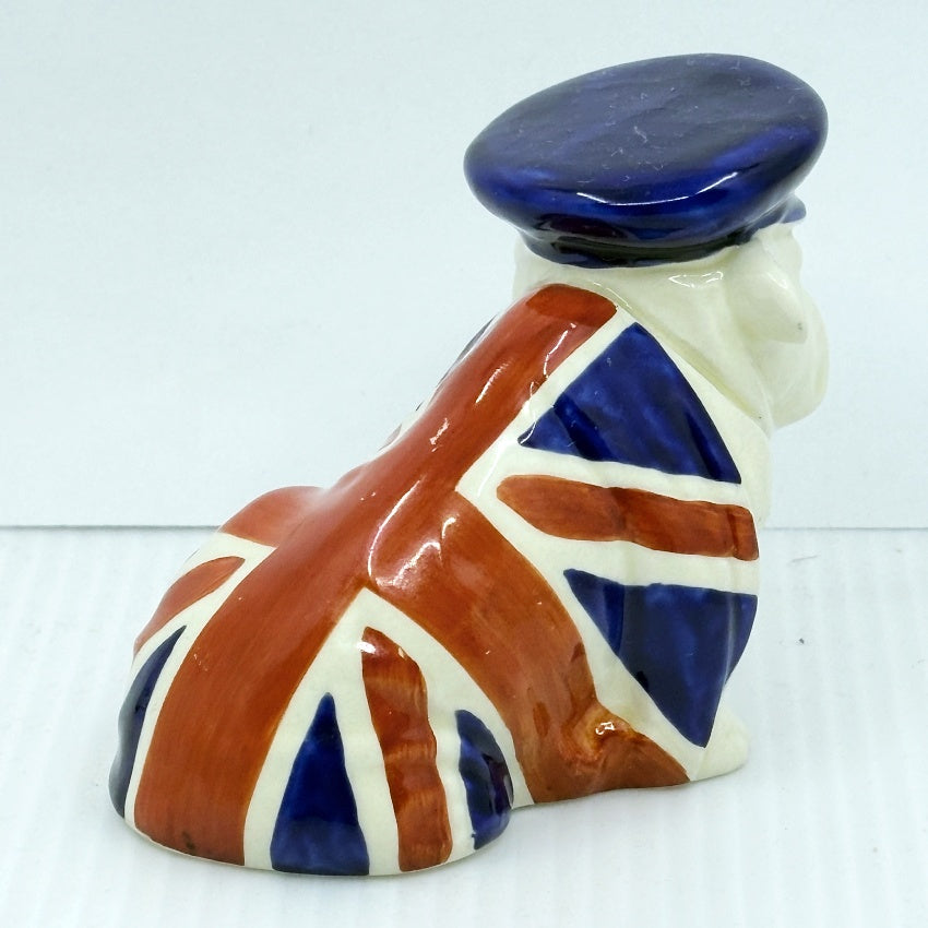 Royal Doulton Bulldog Seated with Trinity Cap — Small