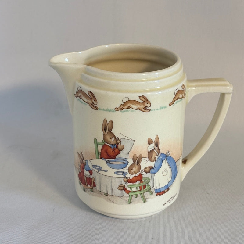 Family at Breakfast/Cycling Casino Jug Royal Doulton Bunnykins