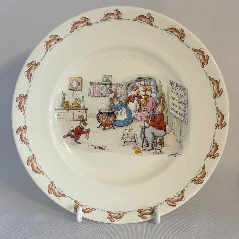 Mrs Moppets Tea Room Plate Royal Doulton Bunnykins