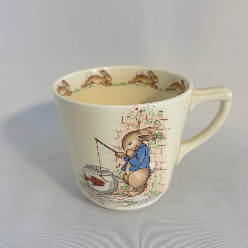 Fishing in a Goldfish Bowl Casino tea Cup Royal Doulton Bunnykins
