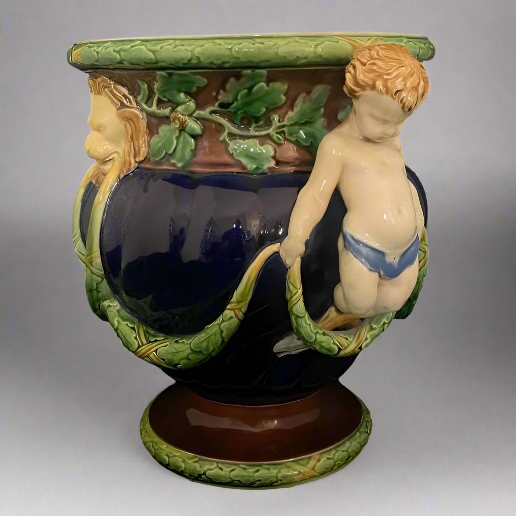 Large Minton Majolica Art Nouveau Vase - William Cross