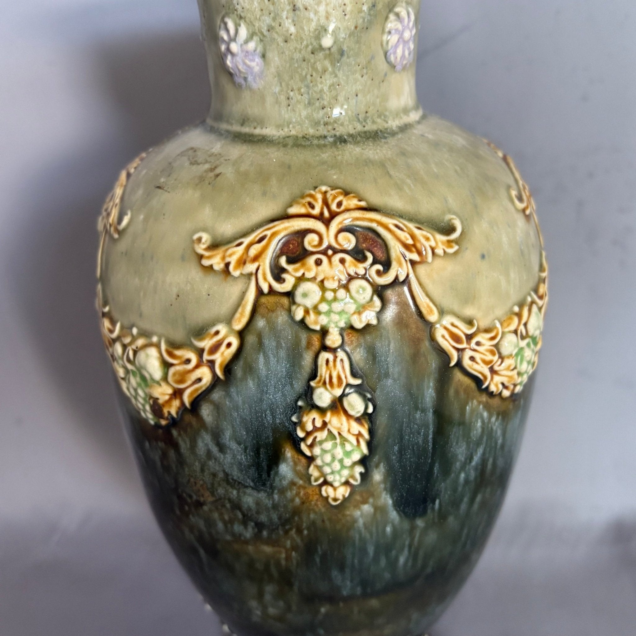 Large Royal Doulton Lambeth Classical Vase - William Cross