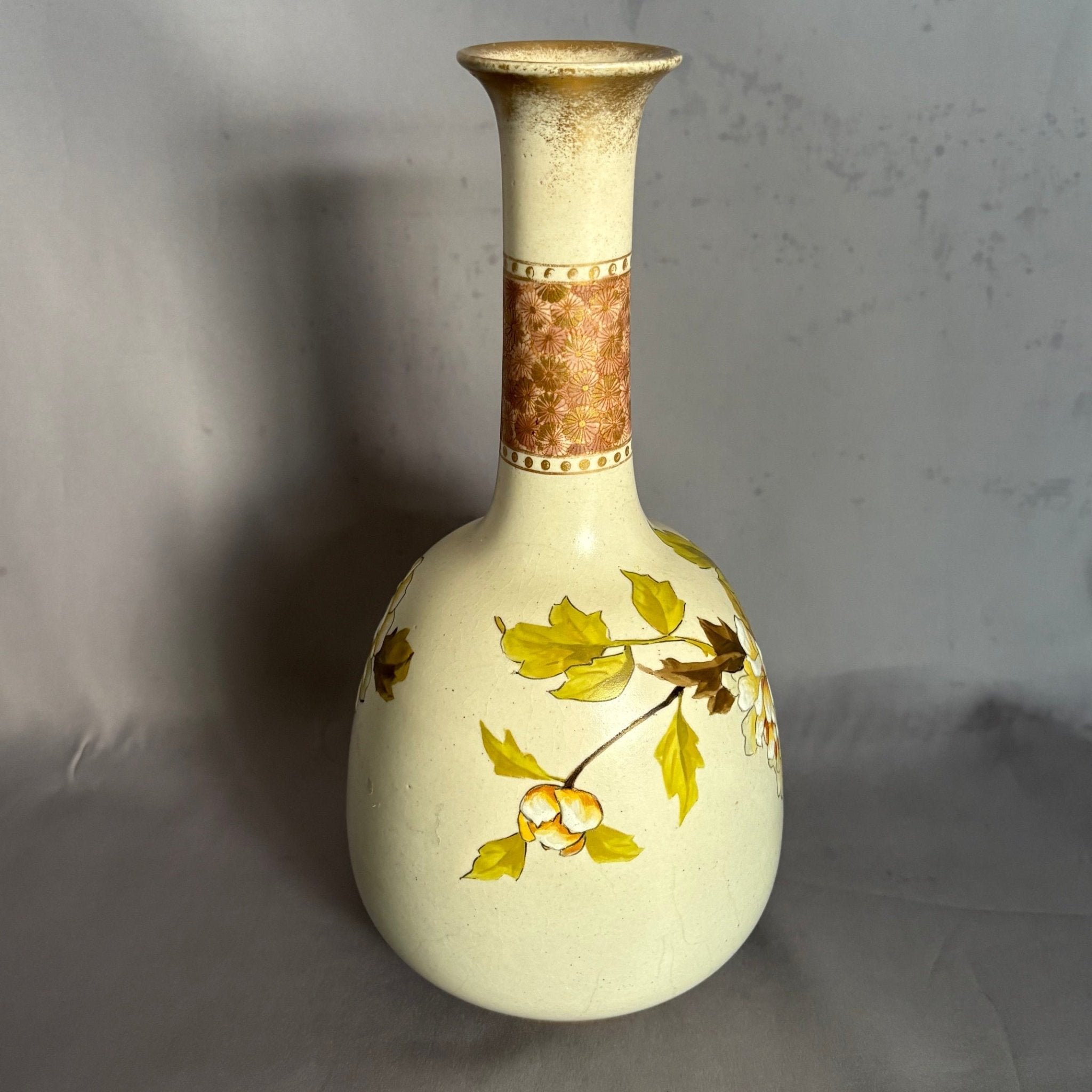 Royal Doulton Lambeth Carrara Ware Floral Vase - William Cross