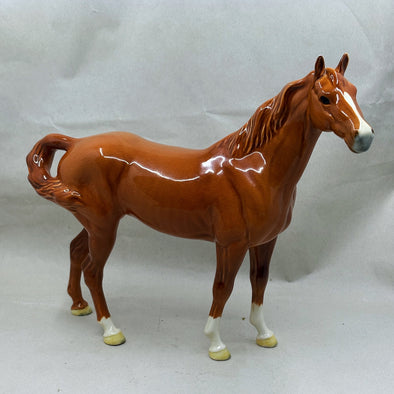 Beswick Swish Tail Horse in Chestnut Model #1182 - William Cross