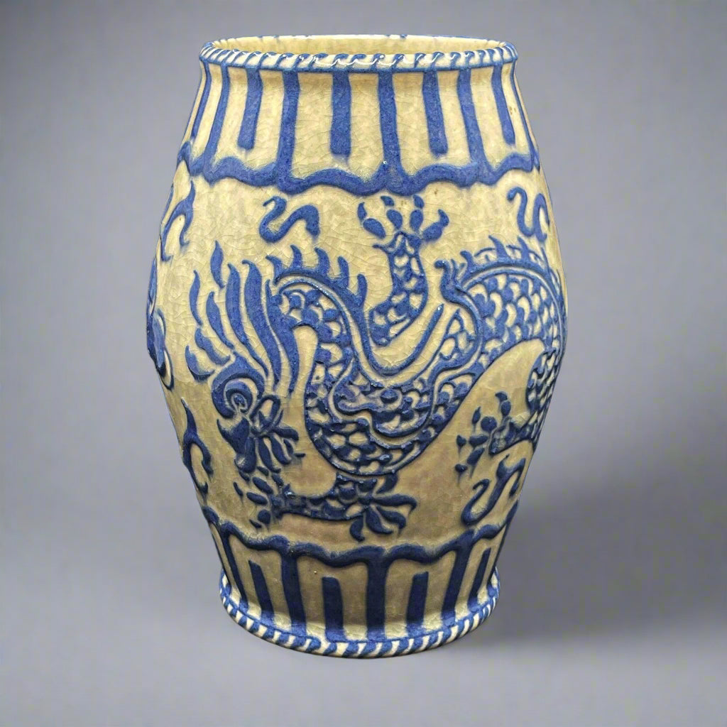 Charlotte Rhead Blue Dragon Vase - William Cross
