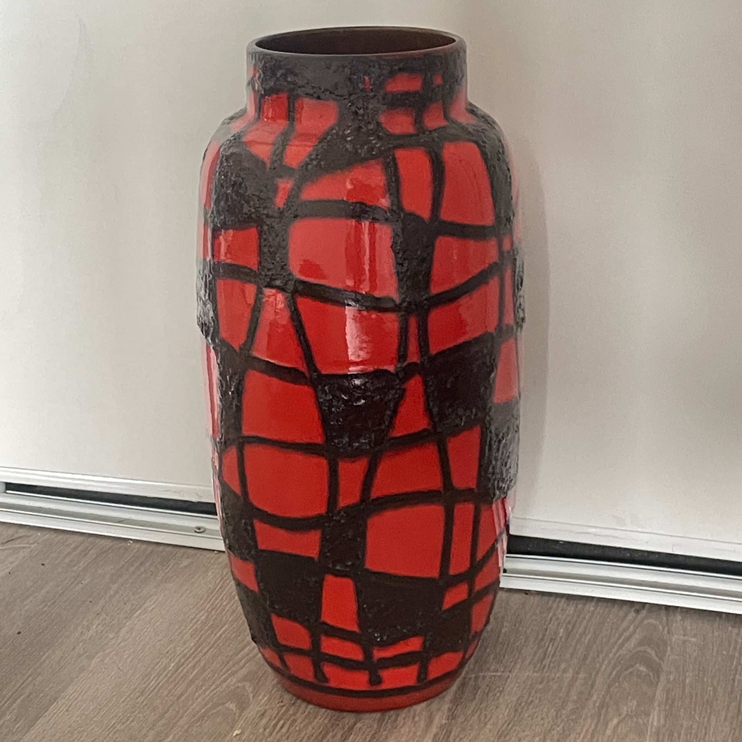 Huge West German Spider Web Floor Vase 50cm Tall