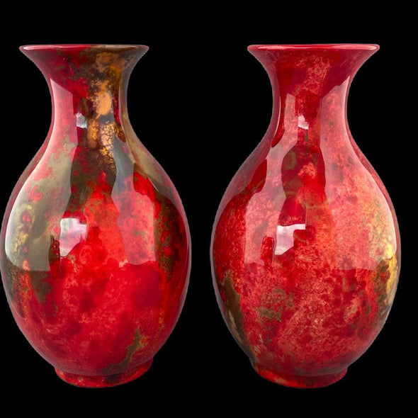Pair of Royal Doulton Flambe Vases - William Cross