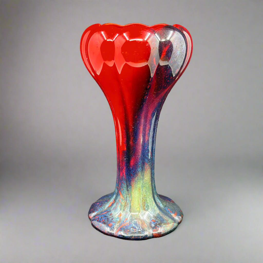 Royal Doulton Flambe Sung tulip vase 7.5 inches Charles Noke red flame glaze