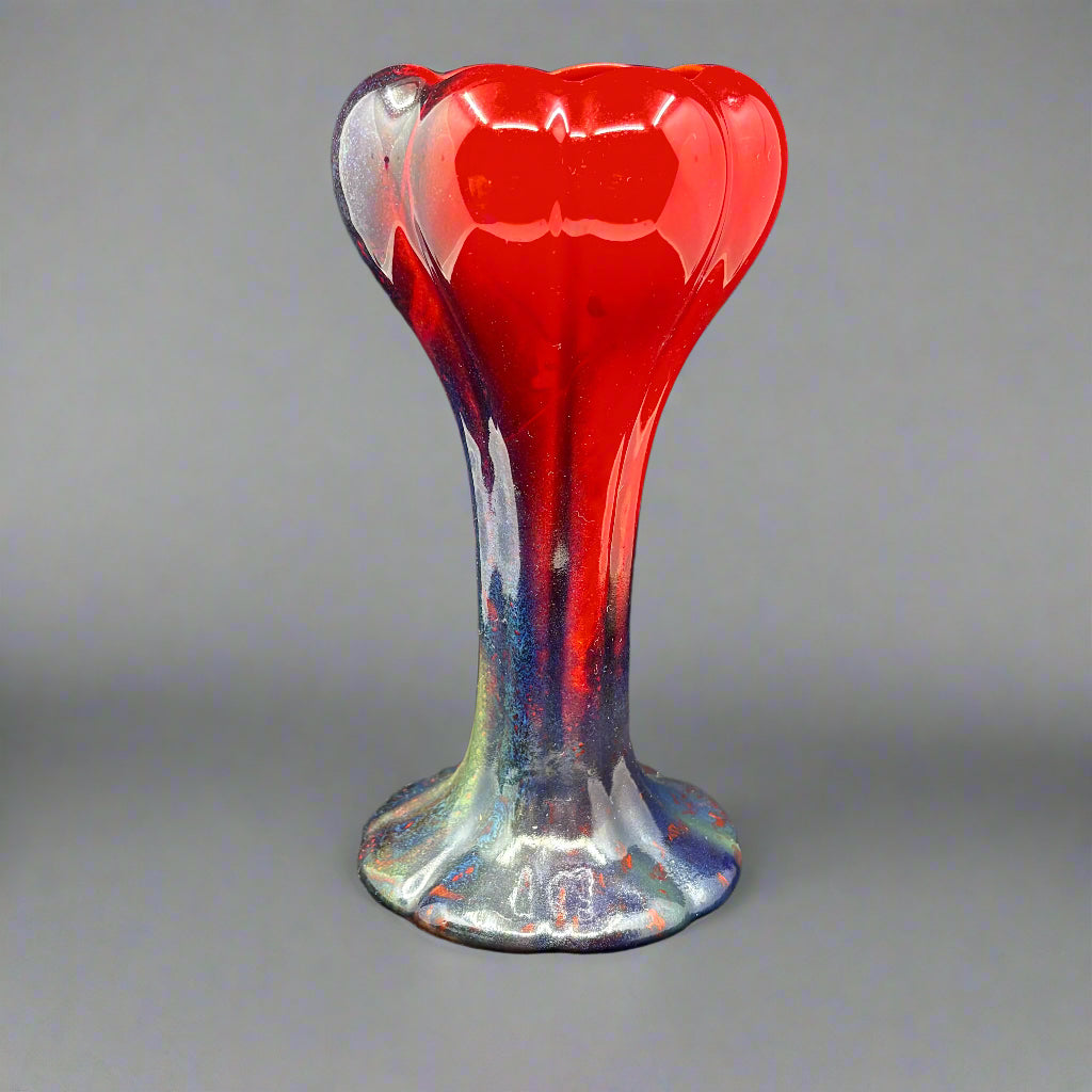 Royal Doulton Flambe Sung tulip vase 7.5 inches Charles Noke red flame glaze