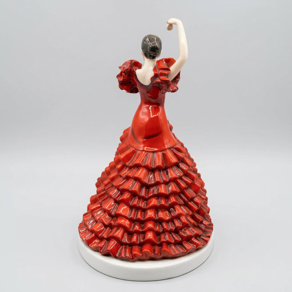 Royal Doulton Figurine Spanish Flamenco Dancer HN5570 - Back 