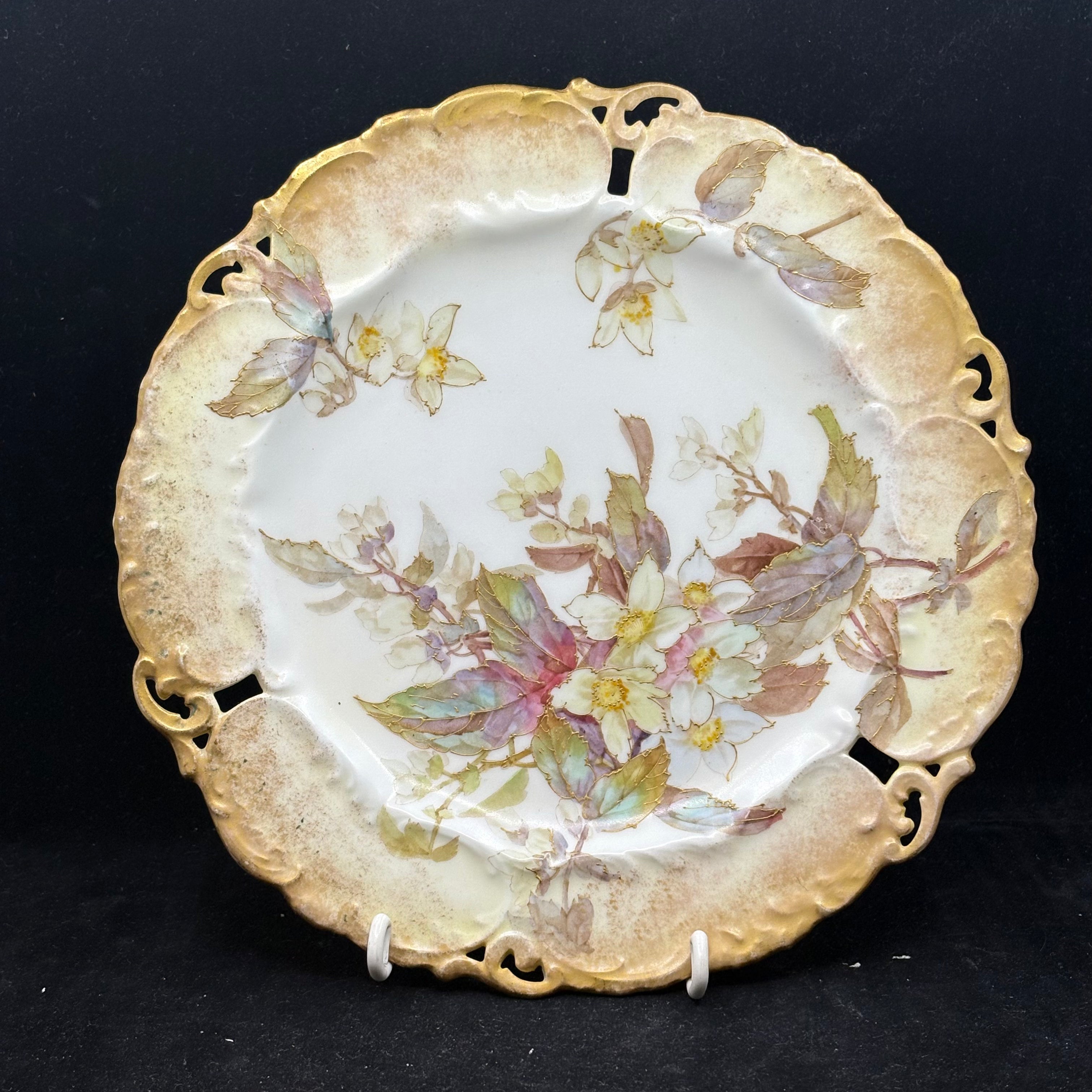 Doulton Burslem Floral Plate C. 1885
