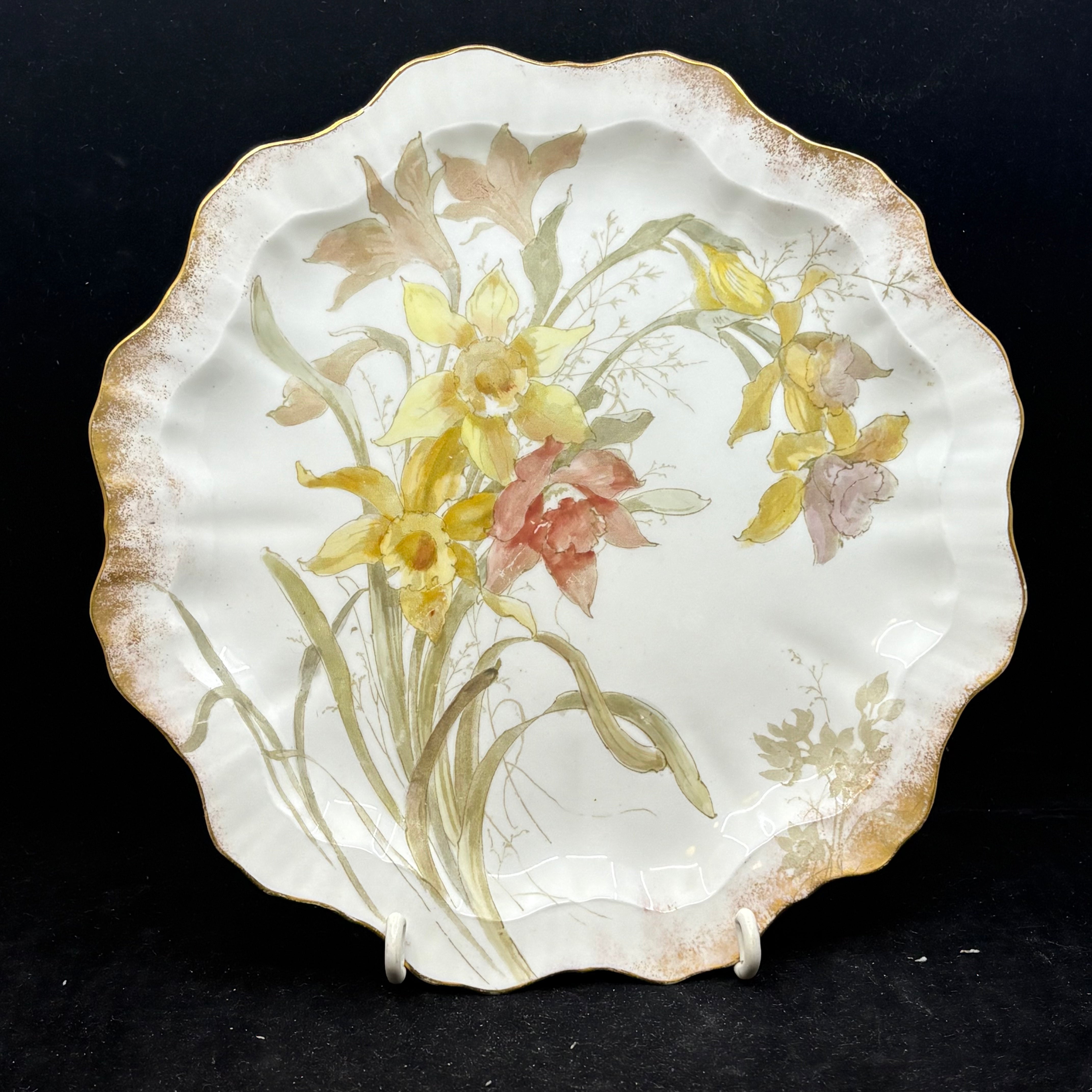 Doulton Burslem Floral Plate C. 1885