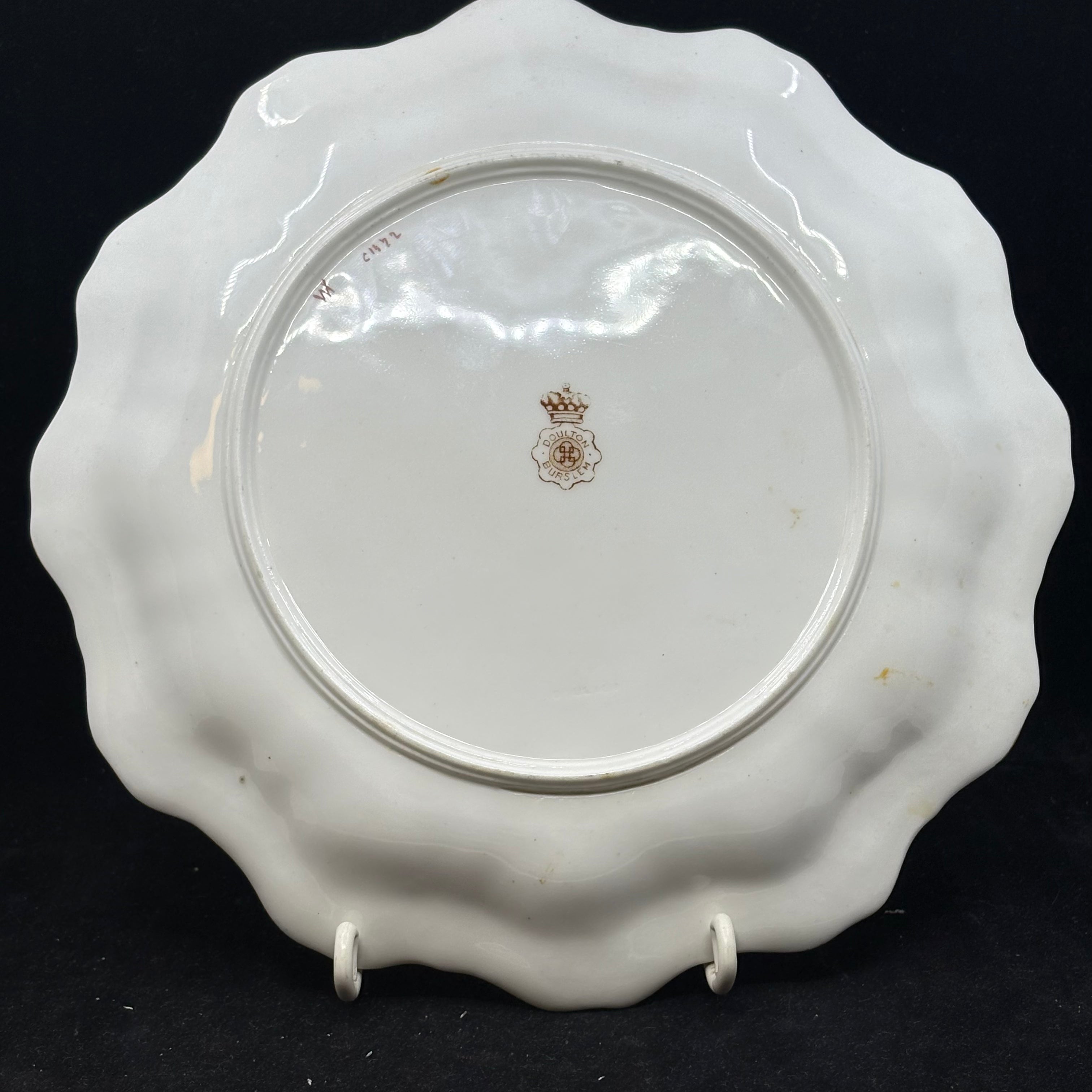 Doulton Burslem Floral Plate C. 1885