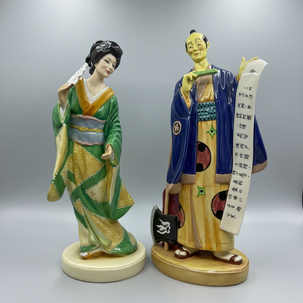 Royal Doulton Figurines Koko & Yum Yum HN2898, HN2899 - The Mikado Collection - William Cross
