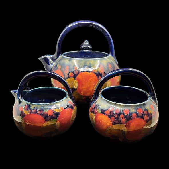 Rare Art Deco Pomagrantie Moorcroft Tea Set - William Cross 