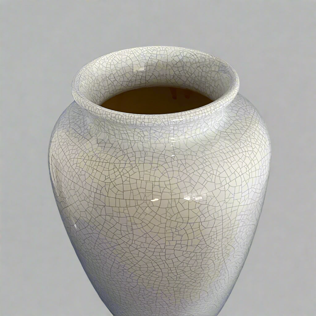 West German Art Pottery Crackle Fiance Vase - William Cross -Circa 1950