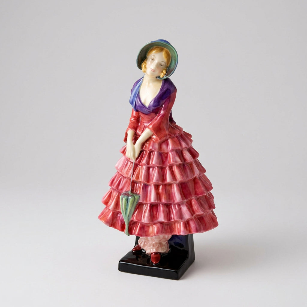 Royal Doulton figurine Priscilla HN1340 by Leslie Harradine, an 8 inch hand-painted lady figure produced 1929–1949