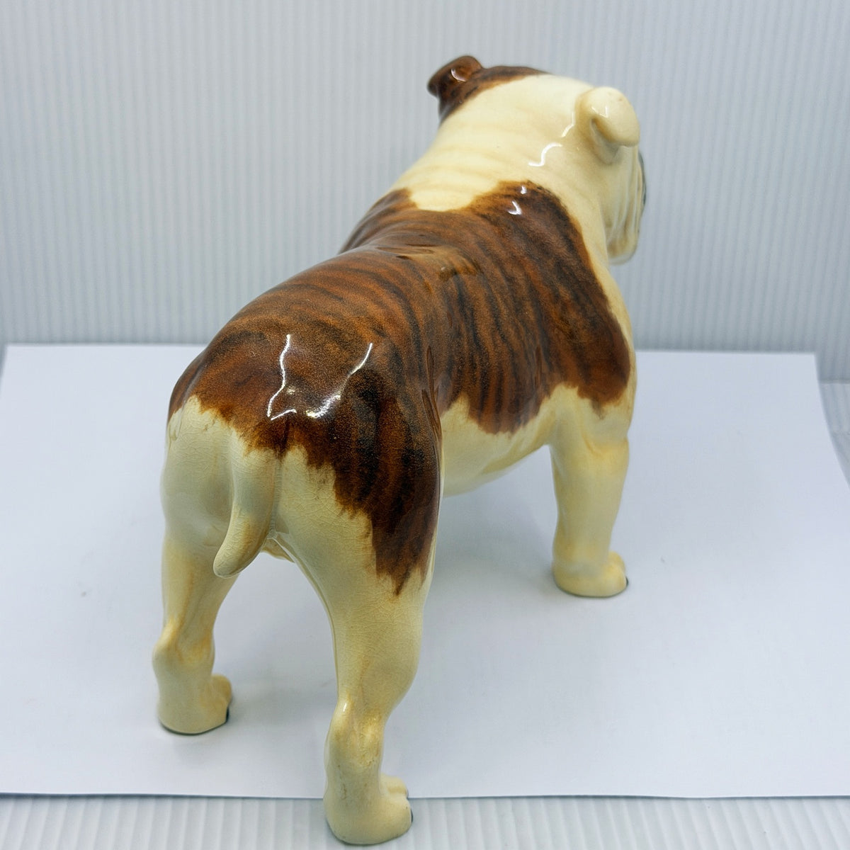 Beswick Bulldog 965 Champion Basford British Mascot standing figurine in tan brindle and cream