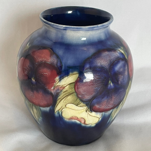 William Moorcroft Pansy Vase c.1920 - William Cross