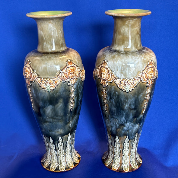 Pair of Royal Doulton Lambeth Neo Clossical Style Vase