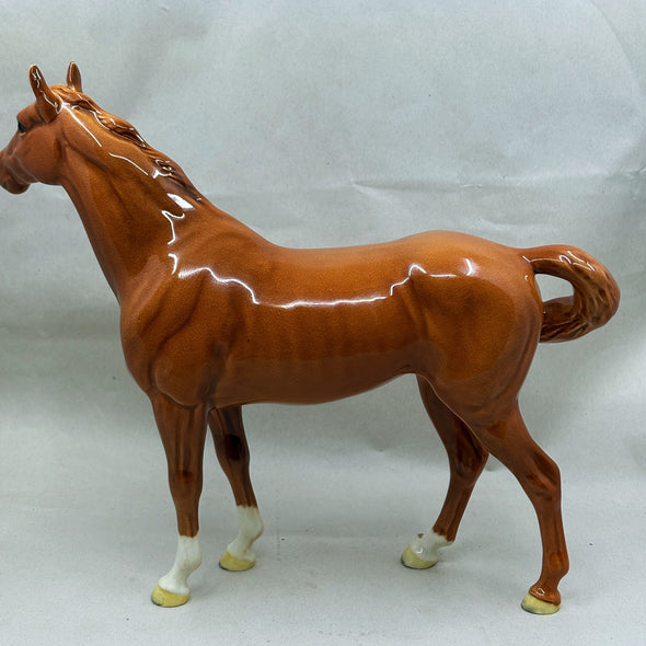 Beswick Swish Tail Horse in Chestnut Model #1182