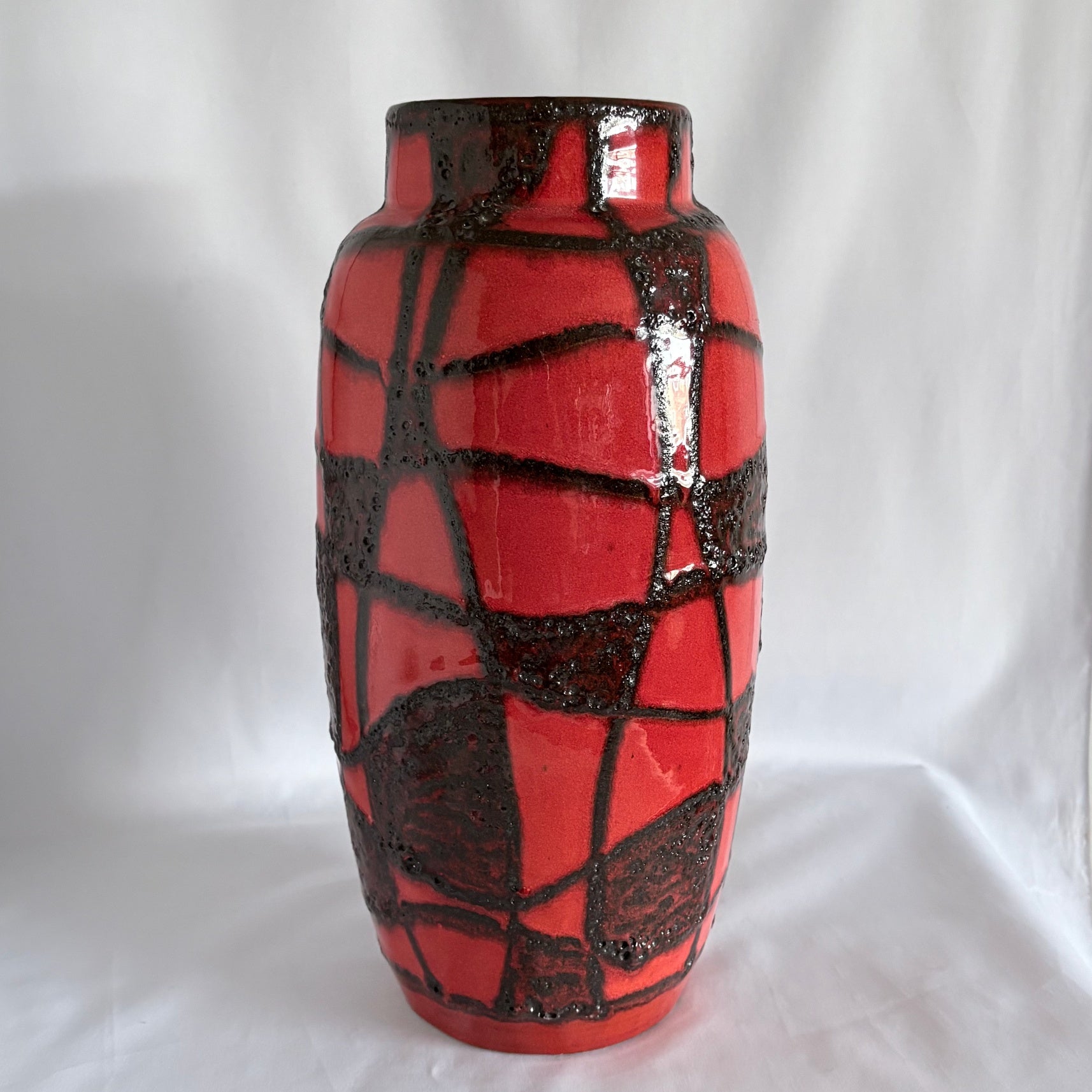 West German Art Pottery Spide Vase 38cm - William Cross 