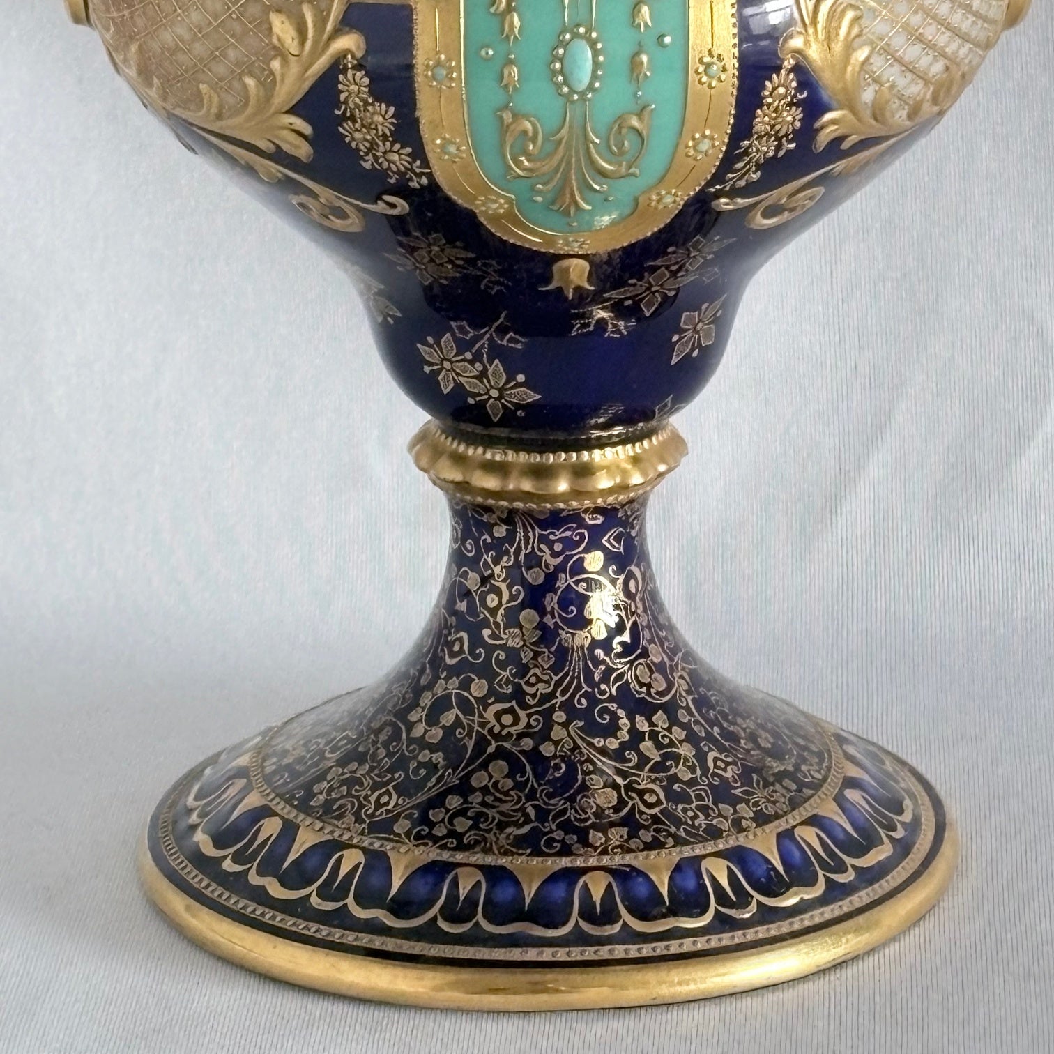 Royal Doulton Covered Urn Sesto Calende Lago Maggiore Named View c.1902 