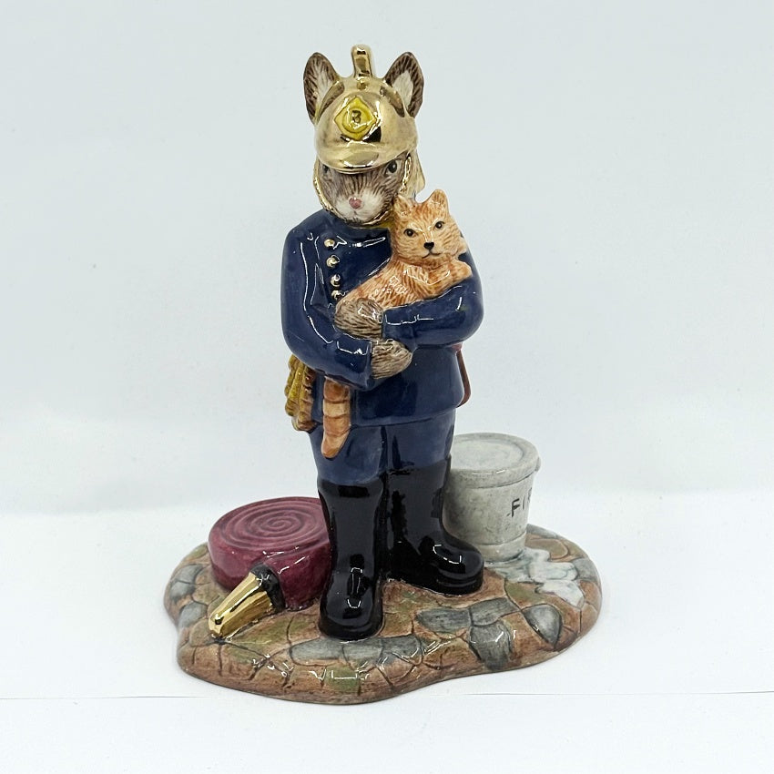 Royal Doulton Bunnykins Fireman DB376 – Special Gold Edt - Ltd Ed 100