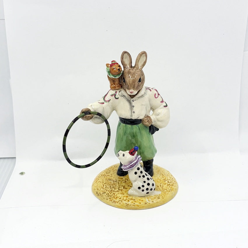 Royal Doulton Bunnykins Clown Collection-Rudolph Ringmaster, Clarissa, Clarence & Tino the Trixter DB330, 331, 332, 333 – Events 2005