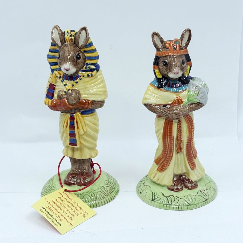 Royal Doulton Bunnykins Tutankhamun, Ankhesenamun DB296, 295 – RDICC Special Edition