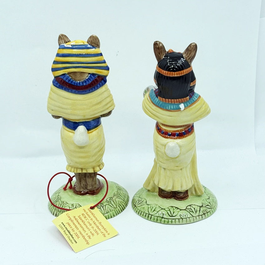 Royal Doulton Bunnykins Tutankhamun, Ankhesenamun DB296, 295 – RDICC Special Edition