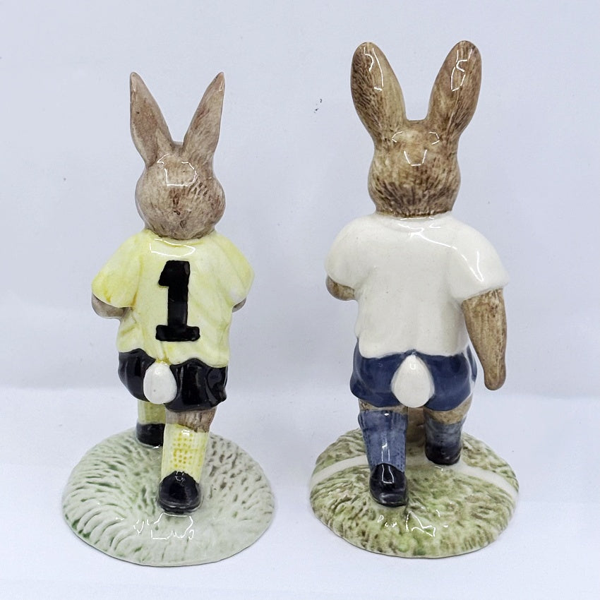 Royal Doulton Bunnykins Goal Keeper & Footballer DB120, 121 – Ltd Ed 250