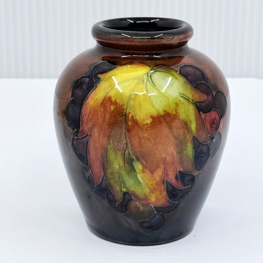 William Moorcroft Flambe Leaf and Berry Vase 