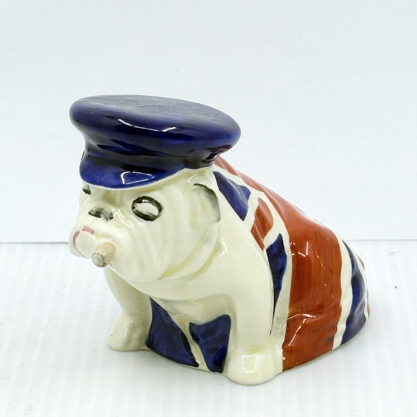 Royal Doulton Bulldog Seated with Trinity Cap — Small